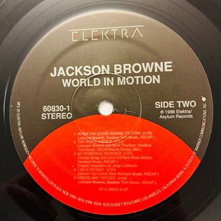 Jackson Browne ‎– World In Motion LP mit OIS (VG+) - schallplattenparadis