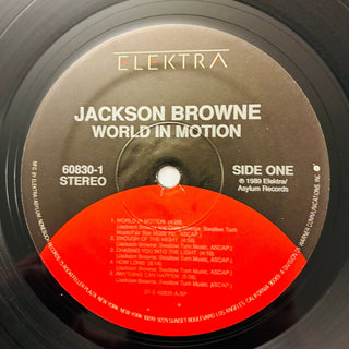 Jackson Browne ‎– World In Motion LP mit OIS (VG+) - schallplattenparadis
