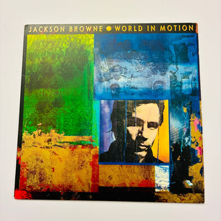 Jackson Browne ‎– World In Motion LP mit OIS (VG+) - schallplattenparadis