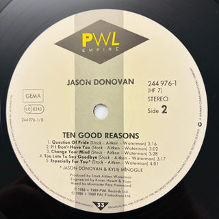 Jason Donovan ‎– Ten Good Reasons LP mit OIS (NM) - schallplattenparadis