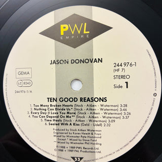 Jason Donovan ‎– Ten Good Reasons LP mit OIS (NM) - schallplattenparadis