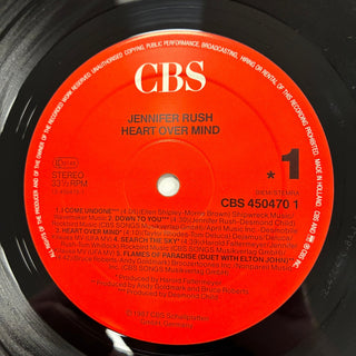Jennifer Rush ‎– Heart Over Mind LP mit OIS (NM) - schallplattenparadis