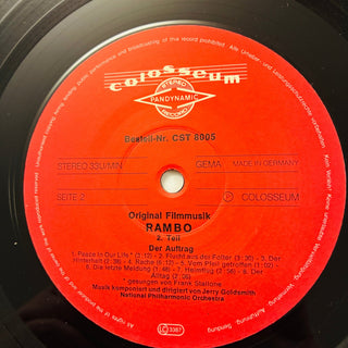 Jerry Goldsmith – Rambo: 2. Teil - Der Auftrag (Original Filmmusik) = Rambo: First Blood Part II (Original Soundtrack) LP (VG+) - schallplattenparadis