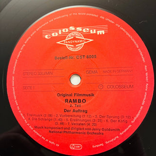 Jerry Goldsmith – Rambo: 2. Teil - Der Auftrag (Original Filmmusik) = Rambo: First Blood Part II (Original Soundtrack) LP (VG+) - schallplattenparadis