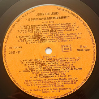 Jerry Lee Lewis – 16 Songs Never Released Before 1 LP (NM) - schallplattenparadis