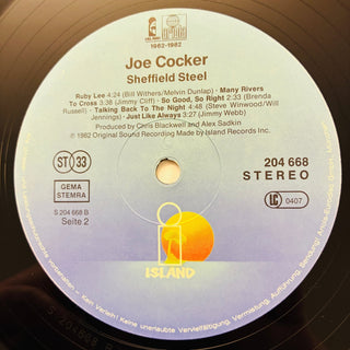 Joe Cocker – Sheffield Steel LP (VG+) - schallplattenparadis