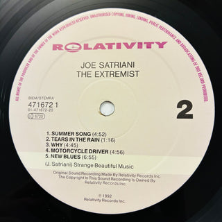 Joe Satriani ‎– The Extremist LP (NM) - schallplattenparadis