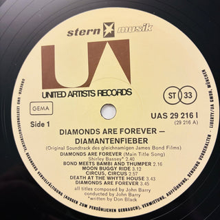 John Barry ‎– Diamonds Are Forever (Original Motion Picture Soundtrack) LP (VG+) - schallplattenparadis