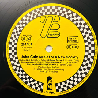 John Cale – Music For A New Society LP (NM) - schallplattenparadis