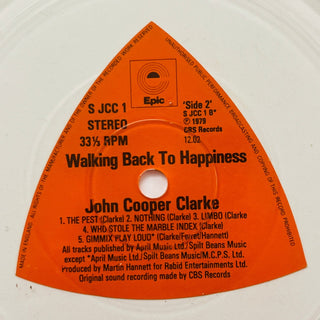 John Cooper Clarke ‎– Walking Back To Happiness - 10" Vinyl - Clear Vinyl (VG+) - schallplattenparadis