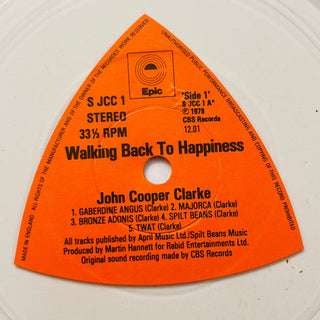 John Cooper Clarke ‎– Walking Back To Happiness - 10" Vinyl - Clear Vinyl (VG+) - schallplattenparadis