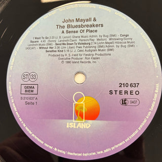John Mayall Featuring The Bluesbreakers ‎– A Sense Of Place (NM) - schallplattenparadis