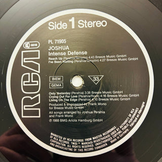 Joshua ‎– Intense Defense LP mit OIS (VG+) - schallplattenparadis