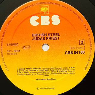 Judas Priest ‎– British Steel LP (NM) - schallplattenparadis