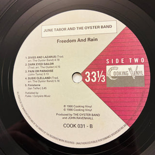 June Tabor & The Oyster Band – Freedom And Rain LP mit OIS (VG+) - schallplattenparadis