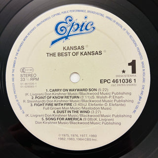 Kansas ‎– The Best Of Kansas LP mit OIS (VG+) - schallplattenparadis