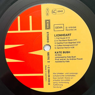 Kate Bush ‎– Lionheart LP (VG+) - schallplattenparadis