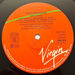 Keith Richards – Talk Is Cheap LP mit OIS (NM) - schallplattenparadis