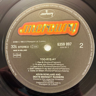 Kevin Rowland & Dexys Midnight Runners ‎– Too - Rye - Ay LP mit OIS (NM) - schallplattenparadis