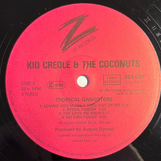 Kid Creole & The Coconuts ‎– Tropical Gangsters LP mit OIS (VG+) - schallplattenparadis