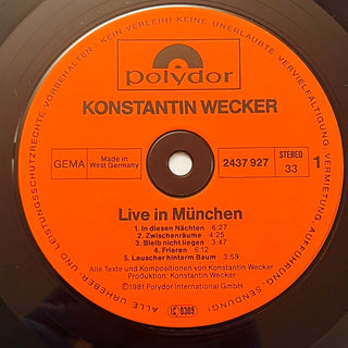 Konstantin Wecker – Live In Muenchen - 3 LPs (NM) - schallplattenparadis