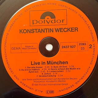 Konstantin Wecker – Live In Muenchen - 3 LPs (NM) - schallplattenparadis