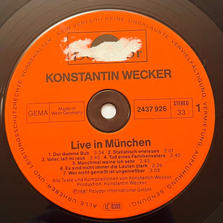 Konstantin Wecker – Live In Muenchen - 3 LPs (NM) - schallplattenparadis