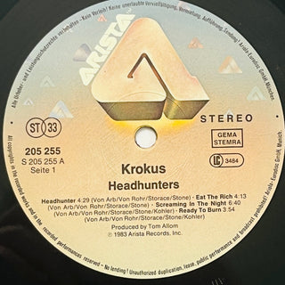 Krokus ‎– Headhunter LP mit OIS (NM) - schallplattenparadis