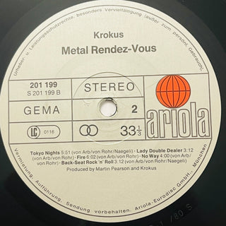 Krokus ‎– Metal Rendez - vous LP mit Beiblatt (NM) - schallplattenparadis