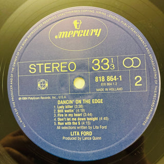 Lita Ford ‎– Dancin' On The Edge LP (NM) - schallplattenparadis