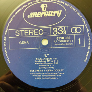 Lol Creme & Kevin Godley – L - LP (NM) - schallplattenparadis
