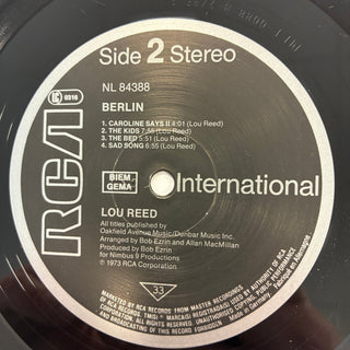 Lou Reed ‎– Berlin LP (NM) - schallplattenparadis