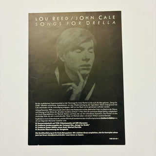 Lou Reed / John Cale – Songs For Drella LP mit Beiblatt (NM) - schallplattenparadis