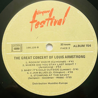 Louis Armstrong ‎– The Great Concert Of Louis Armstrong Doppel LP (NM) - schallplattenparadis