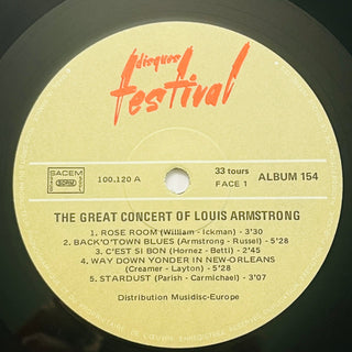 Louis Armstrong ‎– The Great Concert Of Louis Armstrong Doppel LP (NM) - schallplattenparadis
