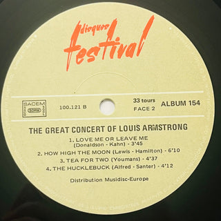 Louis Armstrong ‎– The Great Concert Of Louis Armstrong Doppel LP (NM) - schallplattenparadis