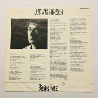 Ludwig Hirsch ‎– Bis Ins Herz LP mit OIS (NM) - schallplattenparadis