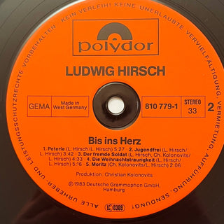 Ludwig Hirsch ‎– Bis Ins Herz LP mit OIS (NM) - schallplattenparadis