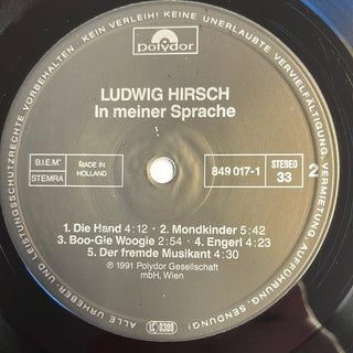 Ludwig Hirsch ‎– In Meiner Sprache LP mit OIS (NM) - schallplattenparadis