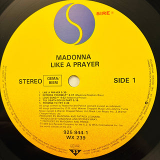 Madonna ‎– Like A Prayer LP mit OIS (NM) - schallplattenparadis