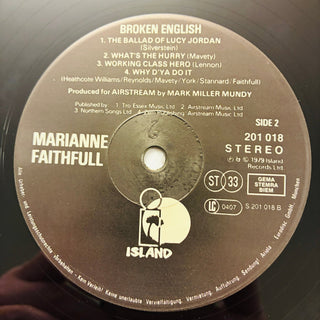 Marianne Faithfull ‎– Broken English LP (NM) - schallplattenparadis