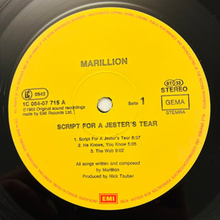 Marillion ‎– Script For A Jester's Tear LP (VG+) - schallplattenparadis