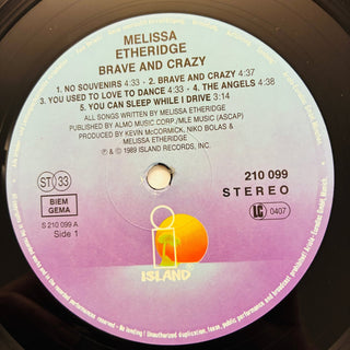 Melissa Etheridge ‎– Brave And Crazy LP mit OIS (NM) - schallplattenparadis