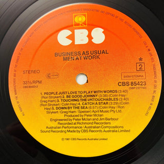 Men At Work ‎– Business As Usual LP mit OIS (NM) - schallplattenparadis