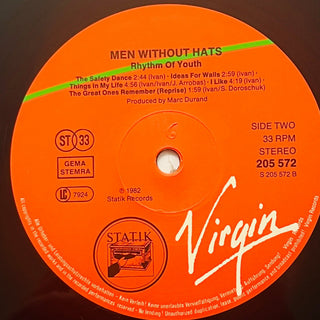 Men Without Hats ‎– Rhythm Of Youth LP mit OIS (VG+) - schallplattenparadis