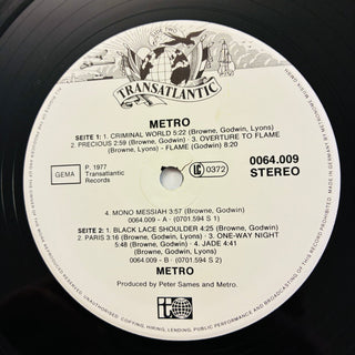 Metro ‎– Metro LP (NM) - schallplattenparadis