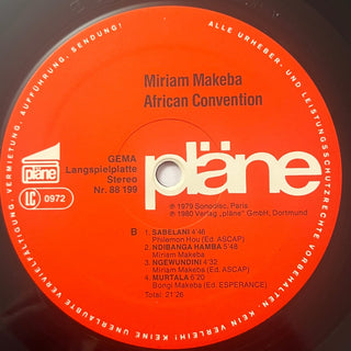Miriam Makeba – African Convention LP (NM) - schallplattenparadis