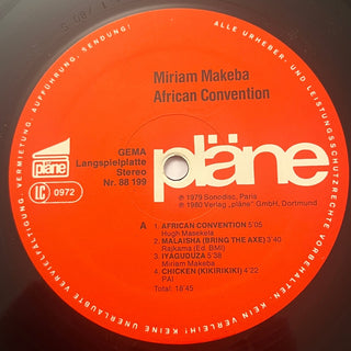 Miriam Makeba – African Convention LP (NM) - schallplattenparadis