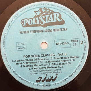 Munich Symphonic Sound Orchestra ‎– The Sensation Of Sound - Pop Goes Classic Vol. 3 LP (NM) - schallplattenparadis