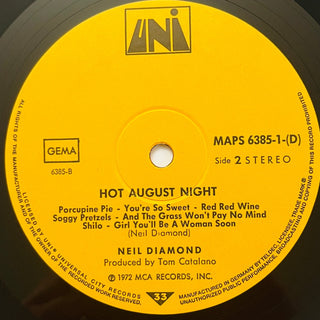 Neil Diamond ‎– Hot August Night Doppel LP (NM) - schallplattenparadis